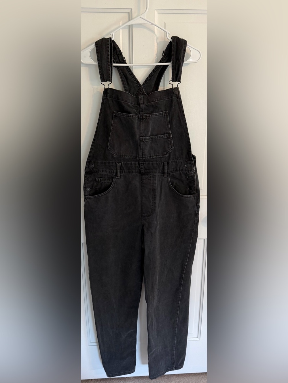 Free People We The Free Ziggy Denim Overalls Mineral Black Medium